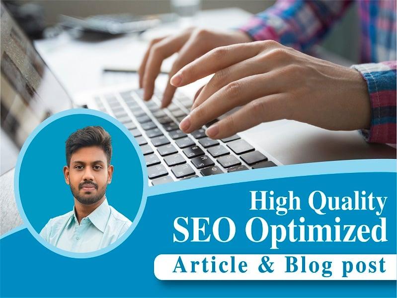 I Will Write 300+ Words High Quality SEO Optimized Article Or Blog Post