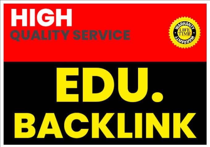 I will create 50 edu backlinks and gov backlinks from big universities 
