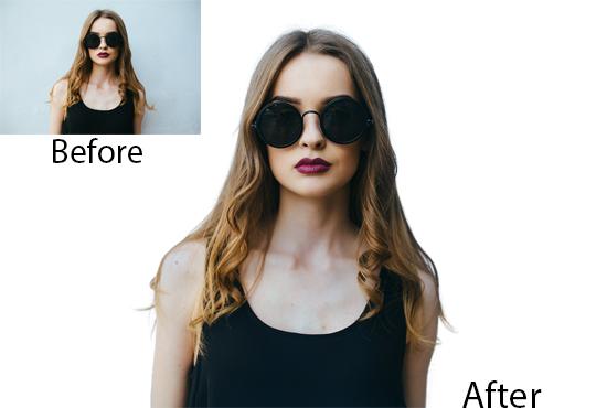 Image background removal, photo resizing
