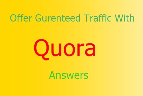 Offer 50 Quora answer for guaranted targeted traffic
