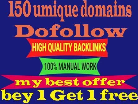150 Unique Domain Dofollow Backlinks with DA 20plus