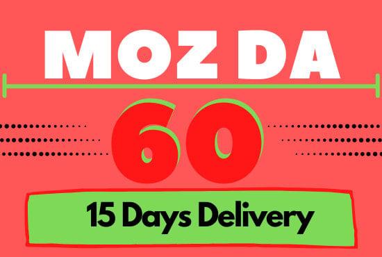 I will increase moz domain authority da 50 plus in 25 days