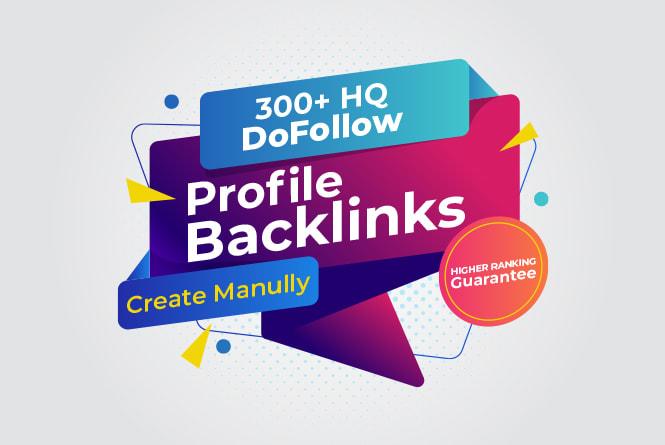 I will create 300 profile SEO backlinks for website ranking