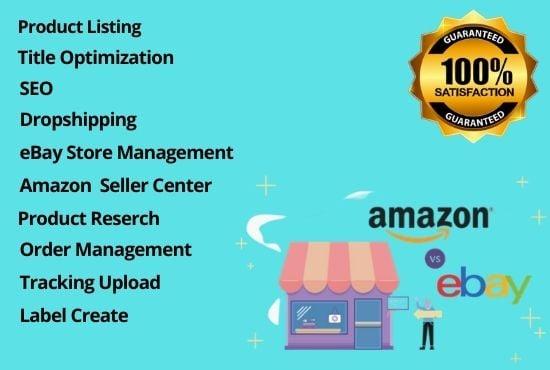 15 listing product ebay or amazon and dropship from the source