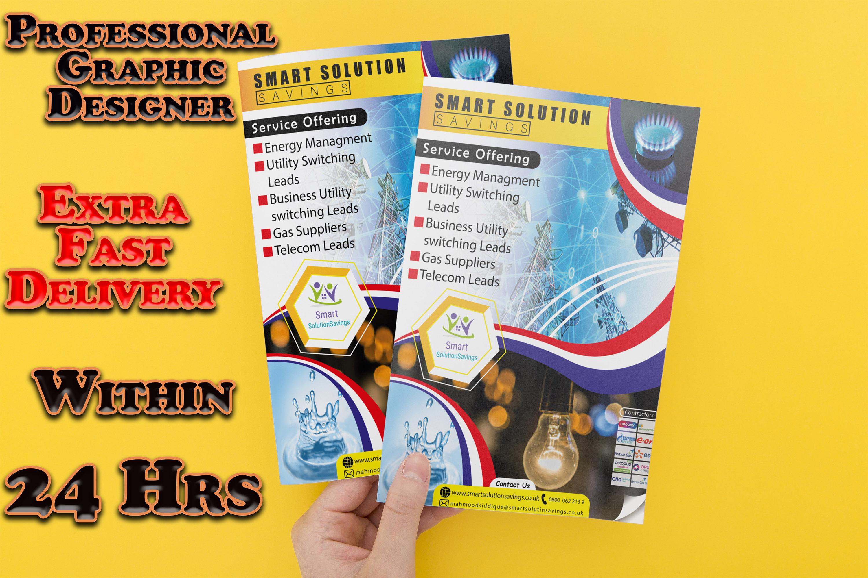I will design a professional flyer, brochure for you