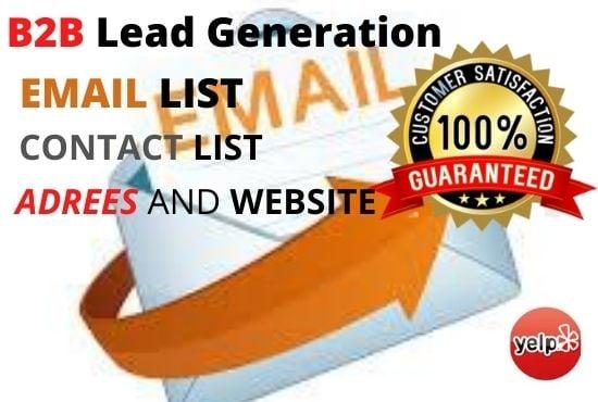 I will do B2B targeted lead generation and scrape profiles with emails