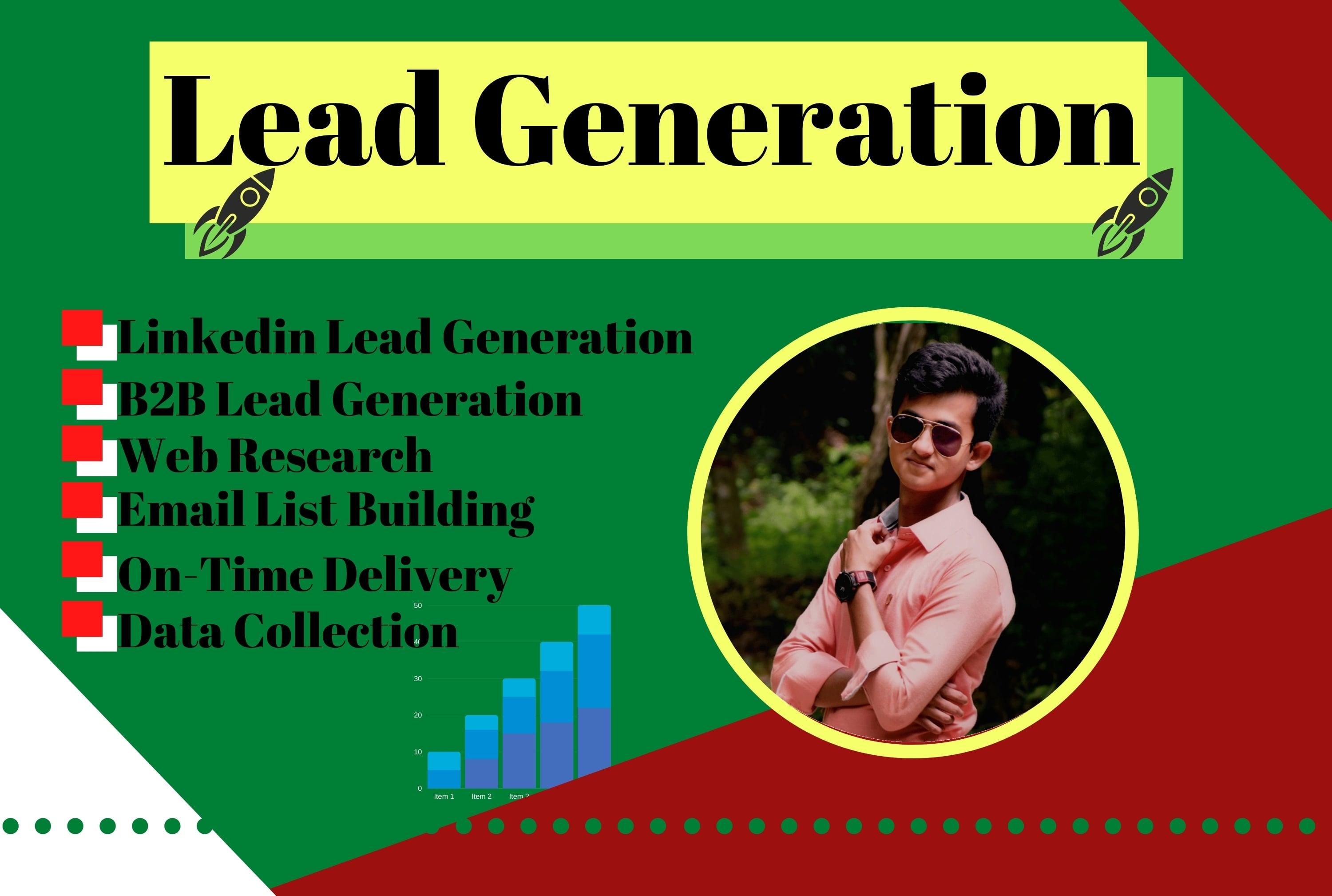 100 Targeted b2b lead generation and web research 