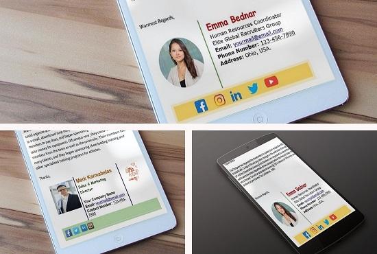 I will Design Professional Clickable Email Signature