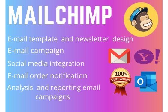 I will design mailchimp email template, newsletter and setup email campaign automation