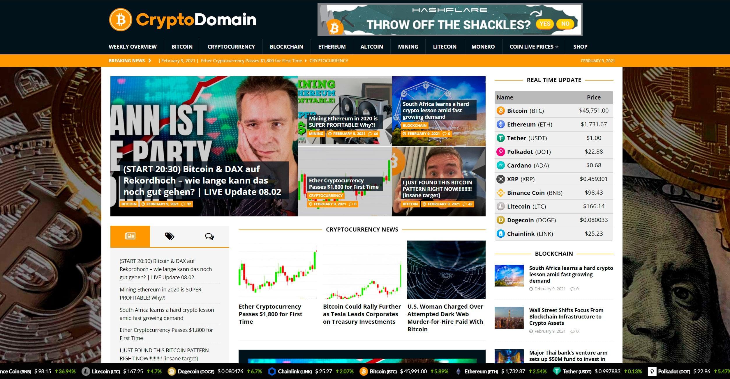 I can build crypto bitcoin news website for making money