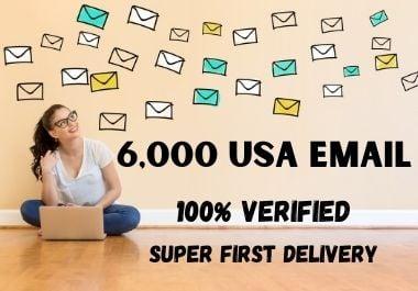 I will deliver 6,000 Verified and Active USA mail 