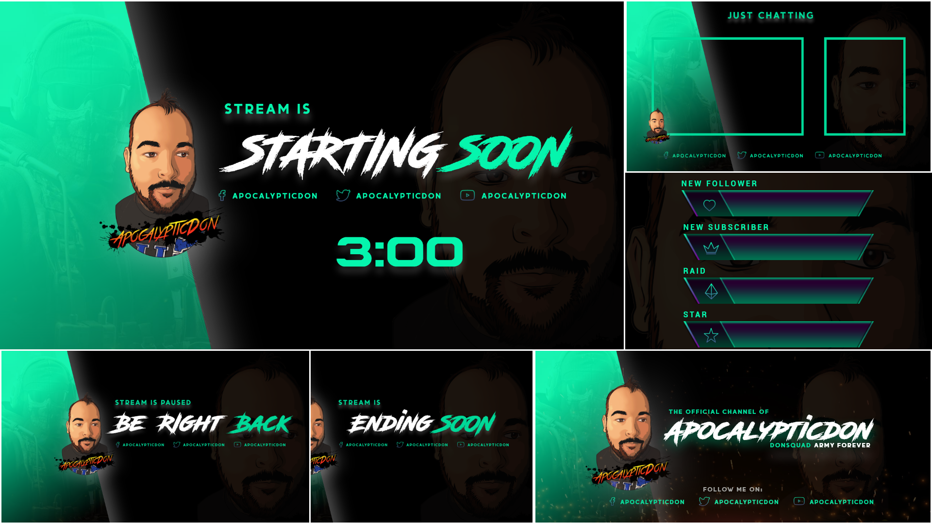 I will create overlays,panels, alerts, scenes for live streaming