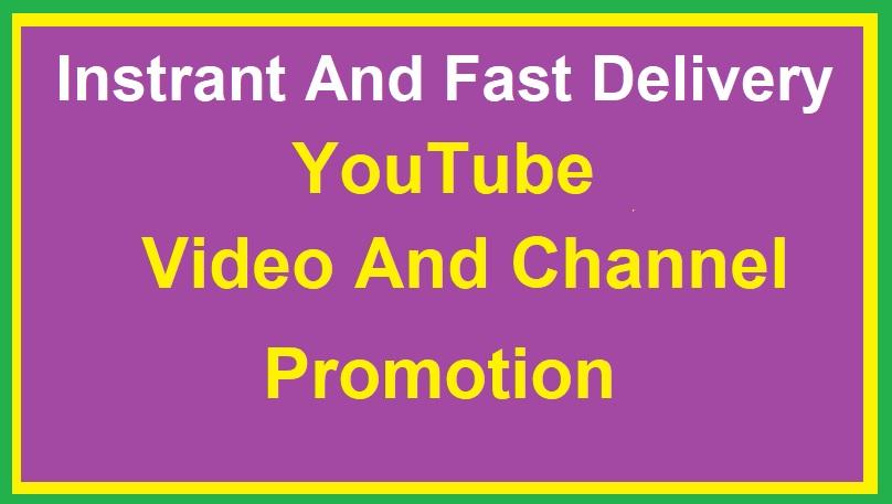 Super Fast YouTube Promotion And Social media marketing