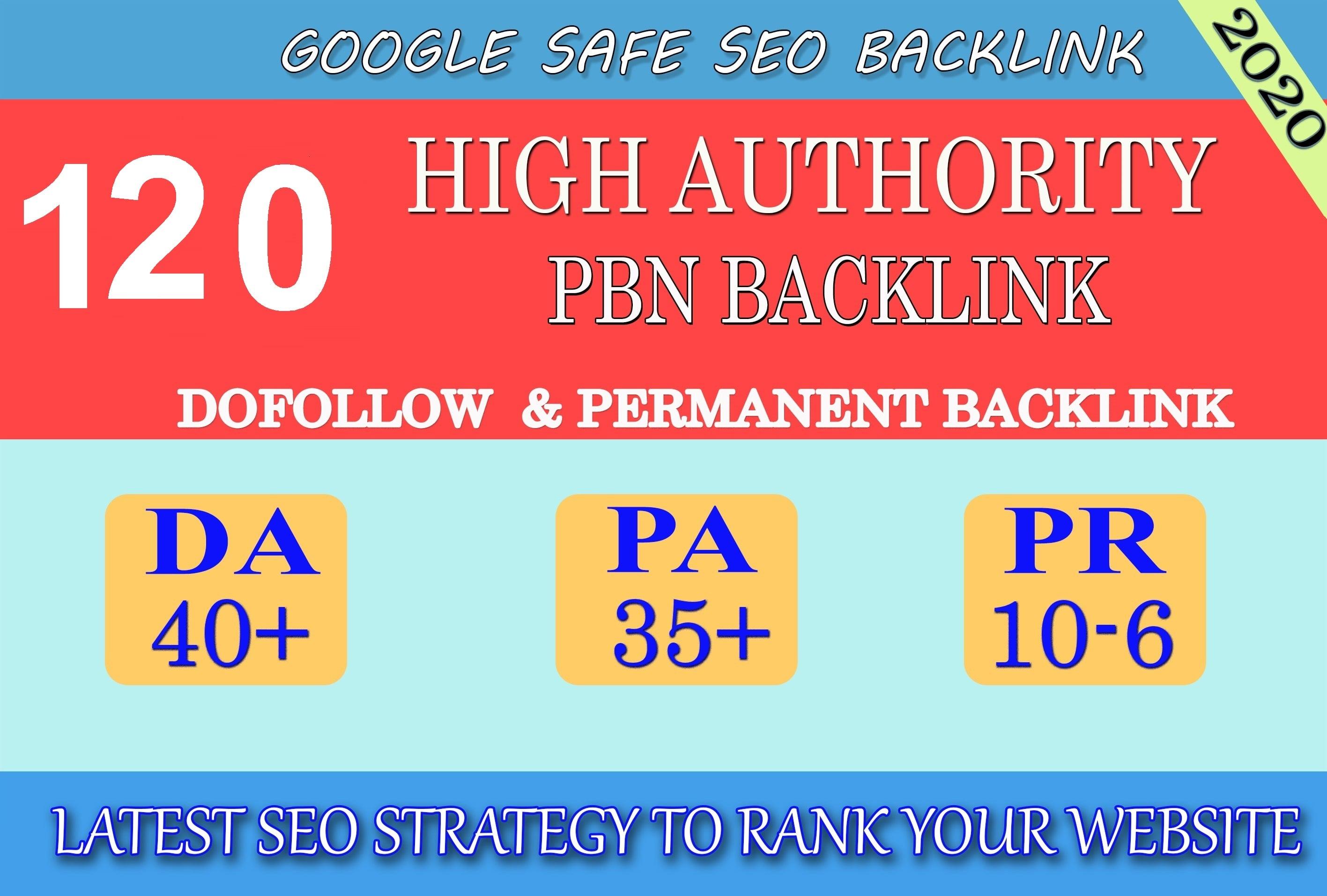 I will provide DA40+ PA30+ PR6+ 120 Web2.0 High Quality Backlink and 100% Dofollow and Permanent 