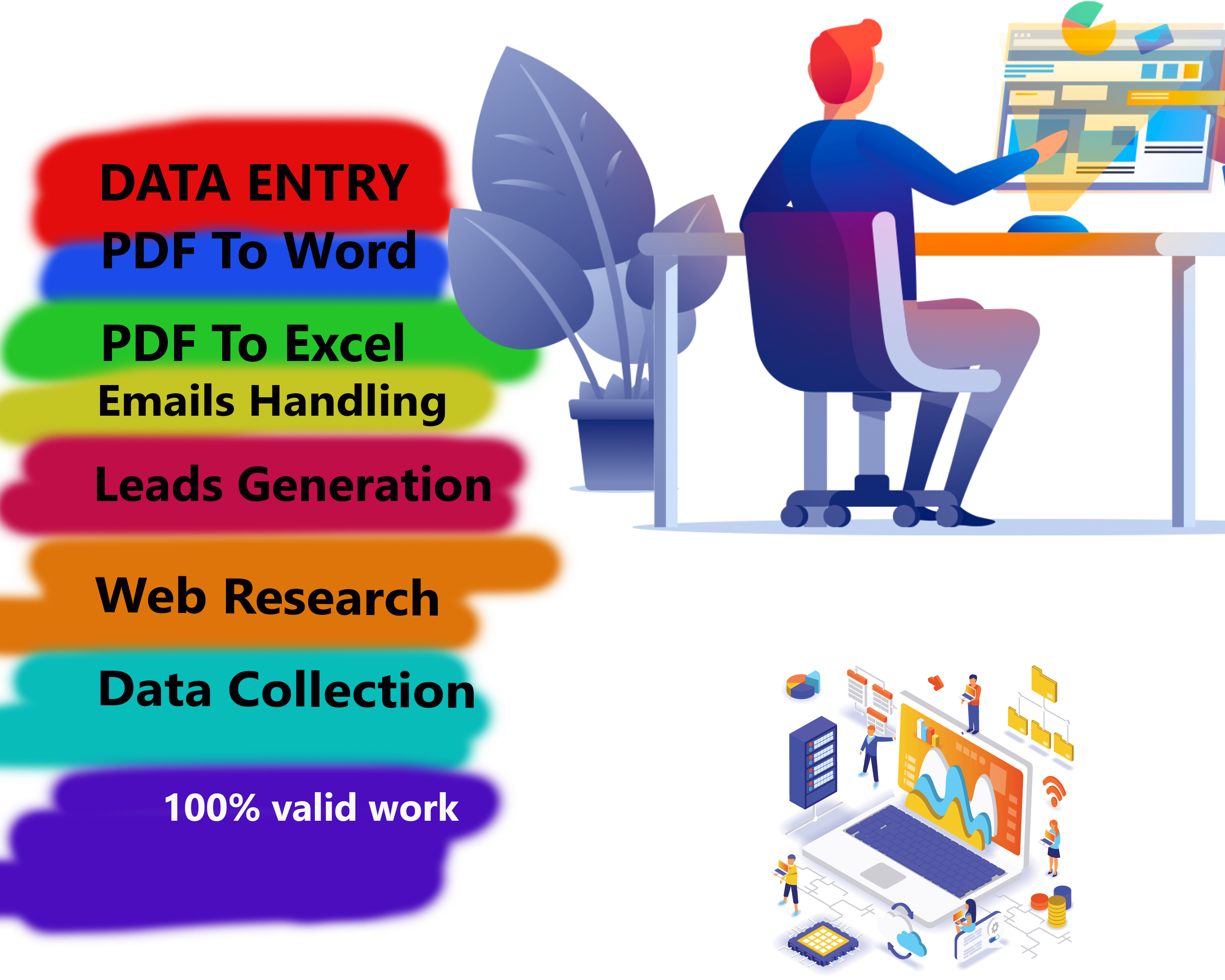 I will do Data Entry data mining manually typing 
