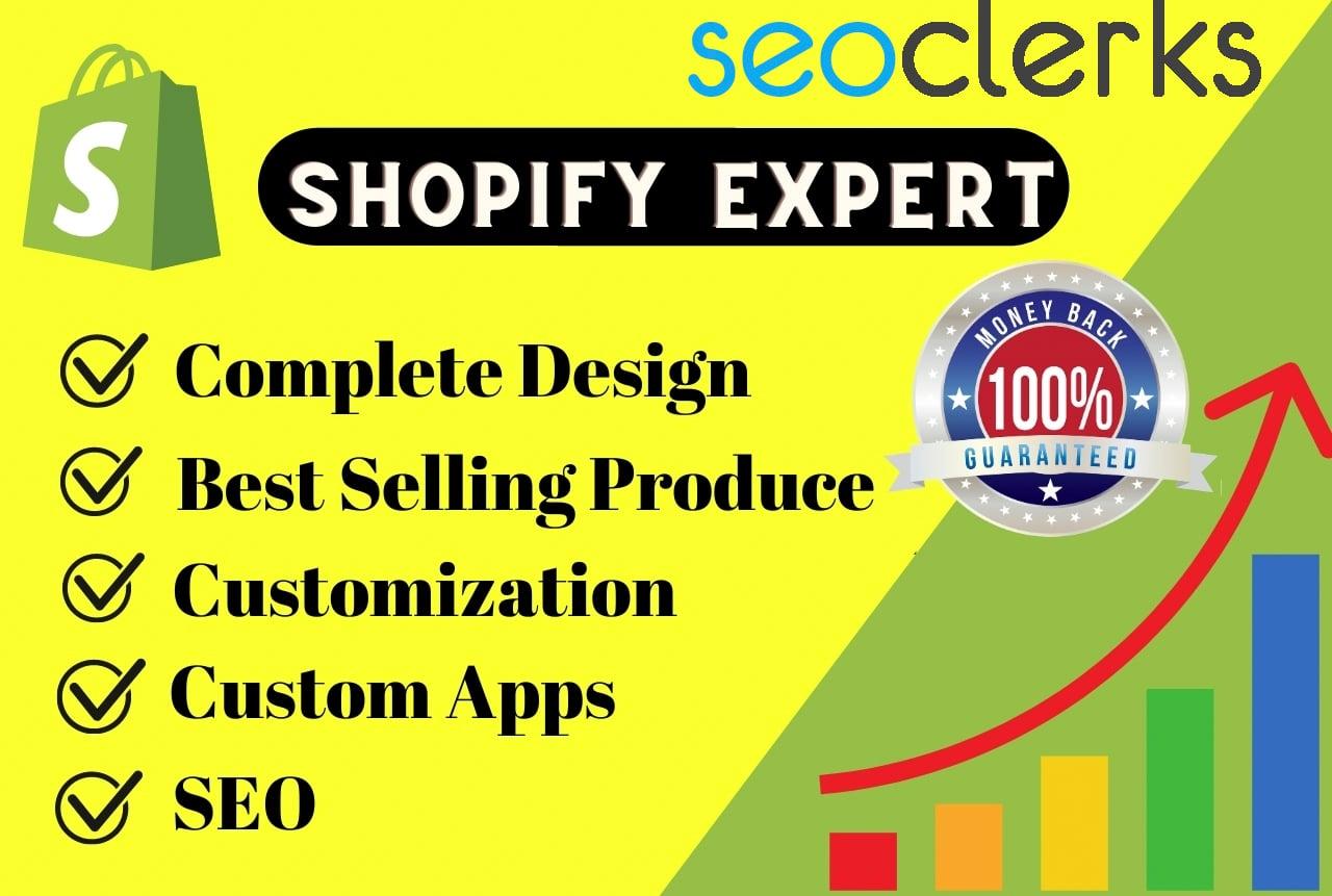 I will setup shopify store or shopify website design 3 pages 15 Products upload Beautiful design
