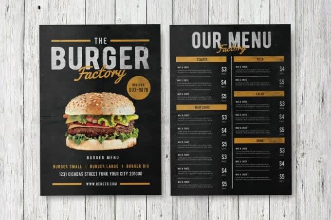 I will design eye catching restaurant menu and food menu