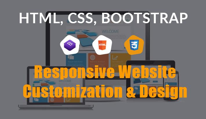 I will be your front end web developer, html css bootstrap