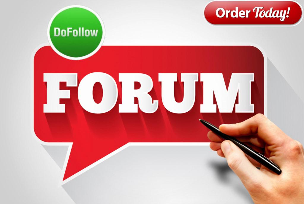 I will do 50 high quality forum posting backlink