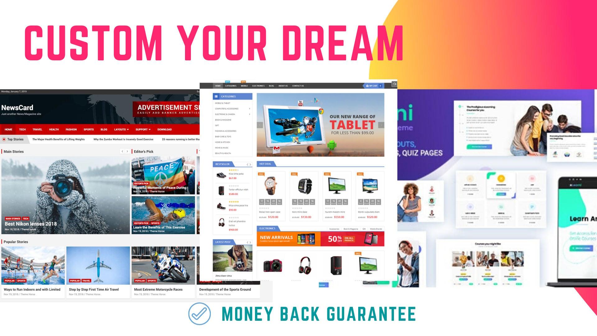 I will do any WordPress premium theme customization or any WordPress website