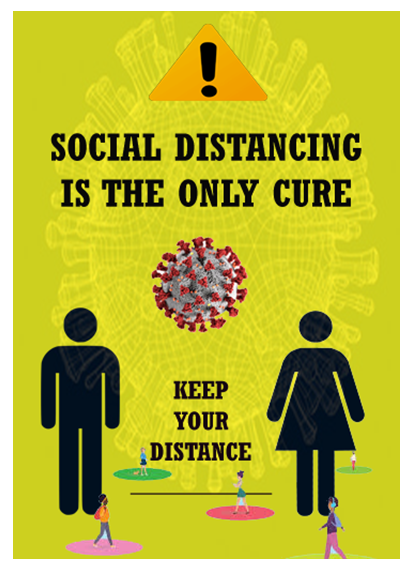 Poster regarding corona pandemic