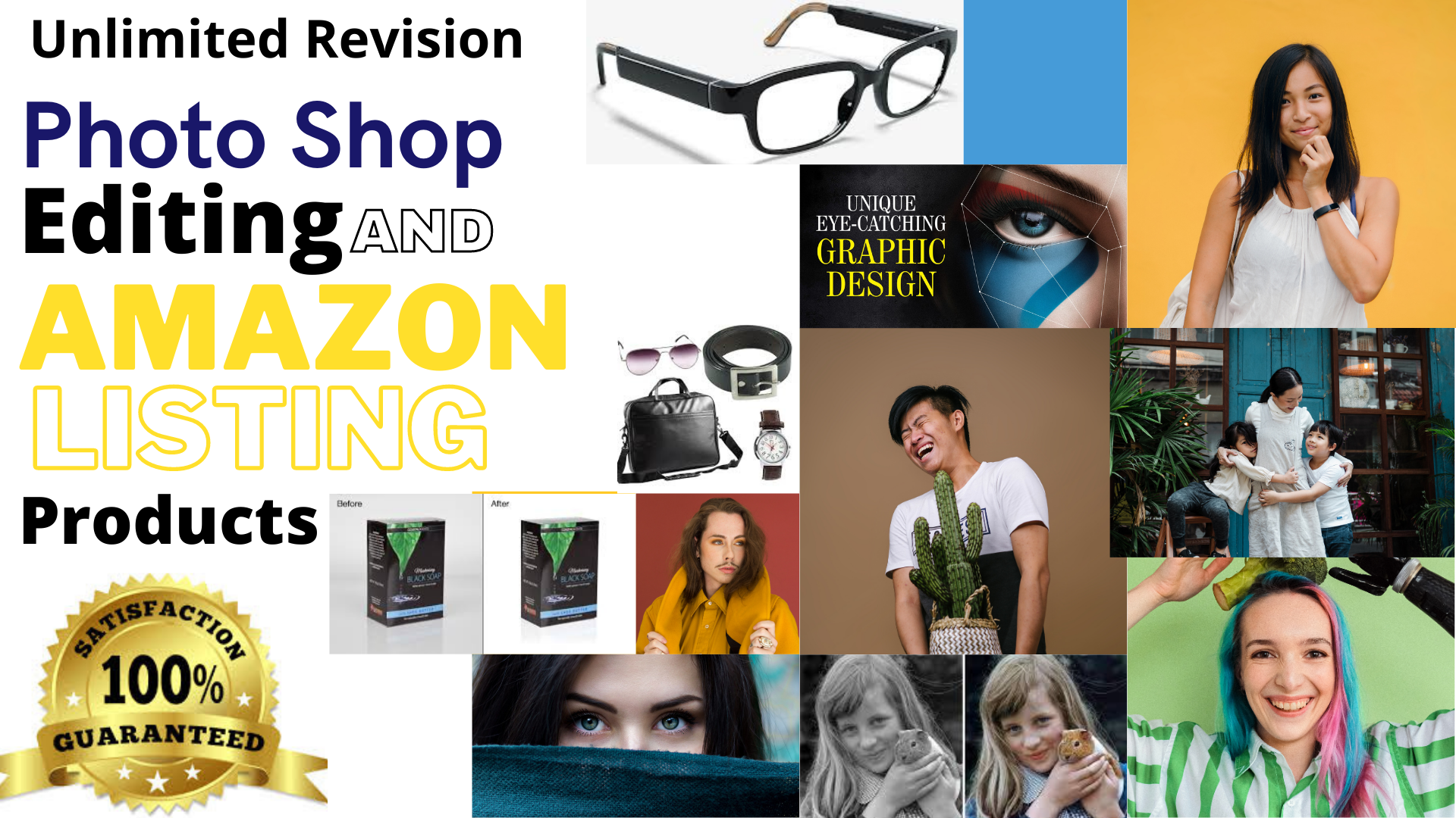 I will provide Creative Graphic Designing and Photoshop Amazon Listing Services