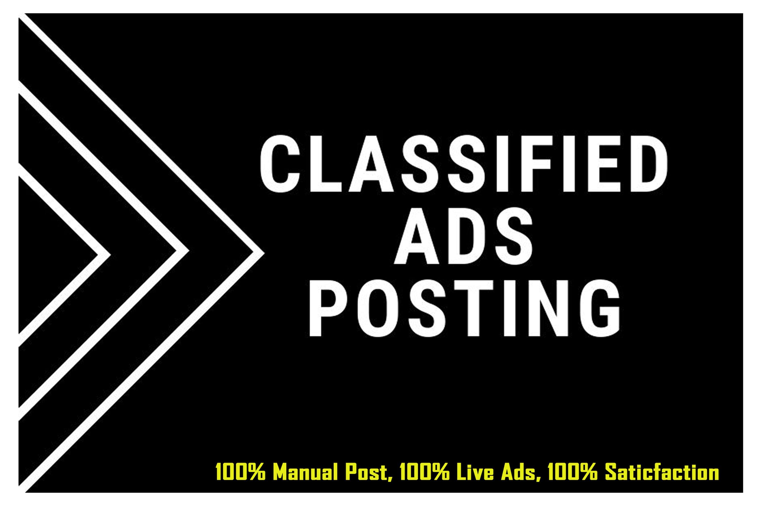 I Will Post Your Ads On 100 Classified Ad Posting Sites In The USA/UK/CANADA/AUSTRALIA