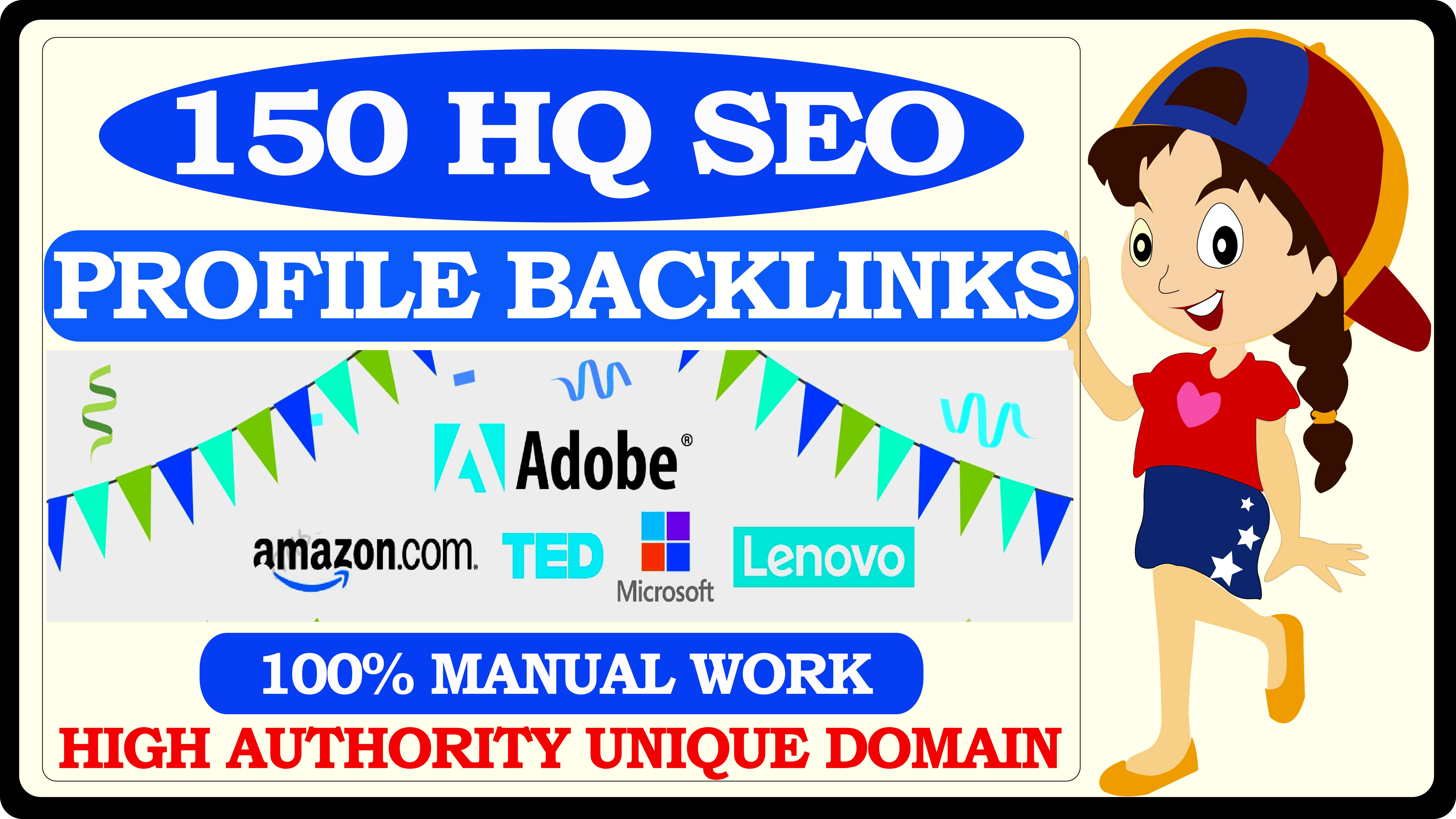 I Will Build 150 High Authority SEO Profile Backlinks