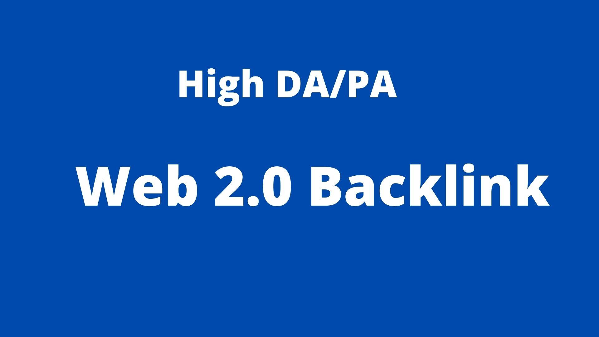 I will Create Web 2 0 Backlinks in high DA/PA site
