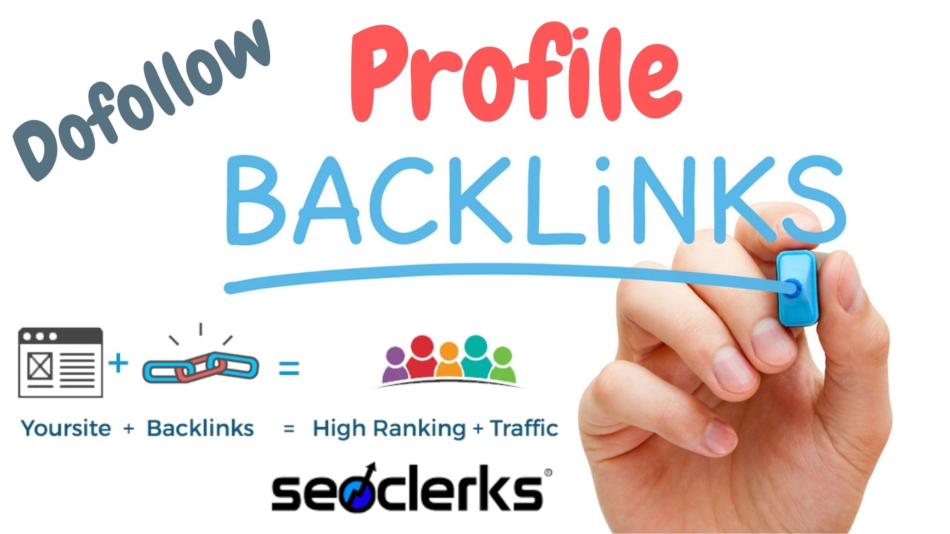 I will create 100+ High DA Profile Backlinks manually