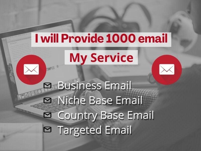 I will provide 1000 Niche targeted active Email list