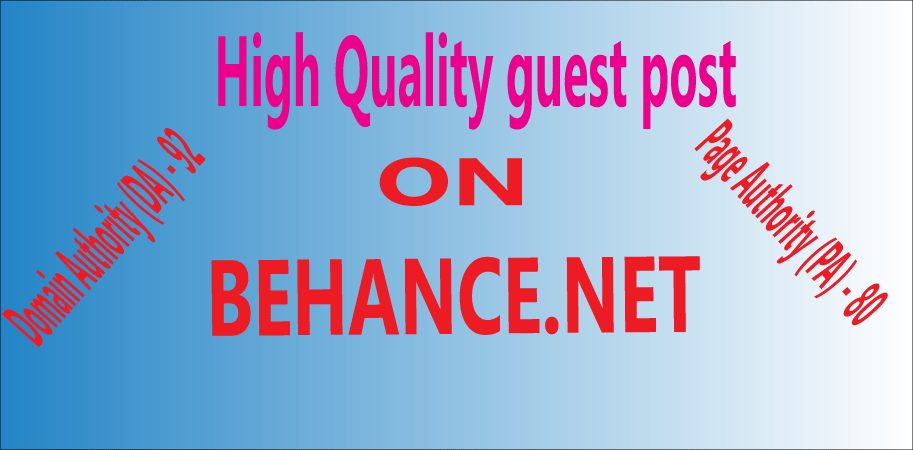 Write and Publish Guest Post on high quality website Behance.net 