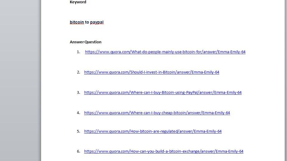 I will Offer Niche Relevant Quora answer with keyword & URL from different questions