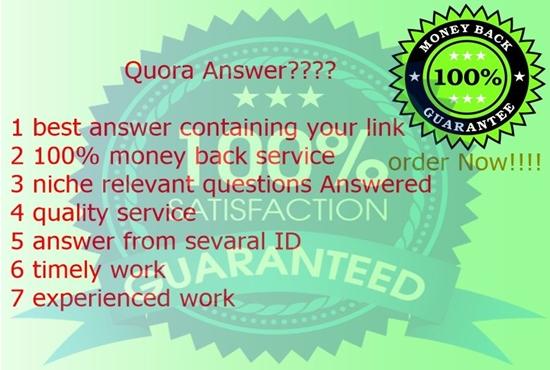 Guaranteed targeted traffic with 21 unique Quora answer