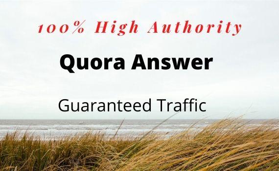 Promote your website 10 With High Quality Quora answer .