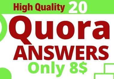 Keyword Related 50 Quora Answers Posting backlinks