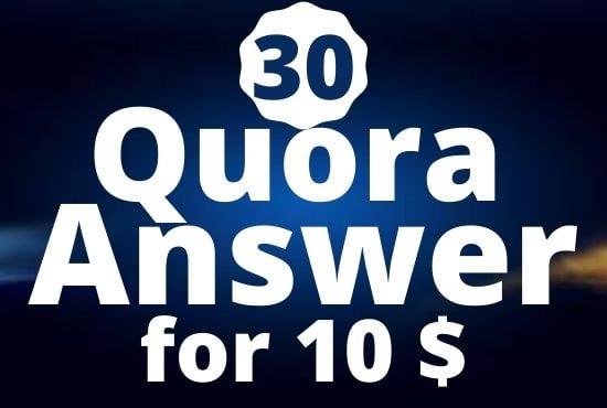 Keyword Related 50 Quora Answers Posting backlinks