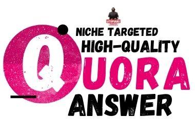 High quality Quora answer with your Keyword & URL.