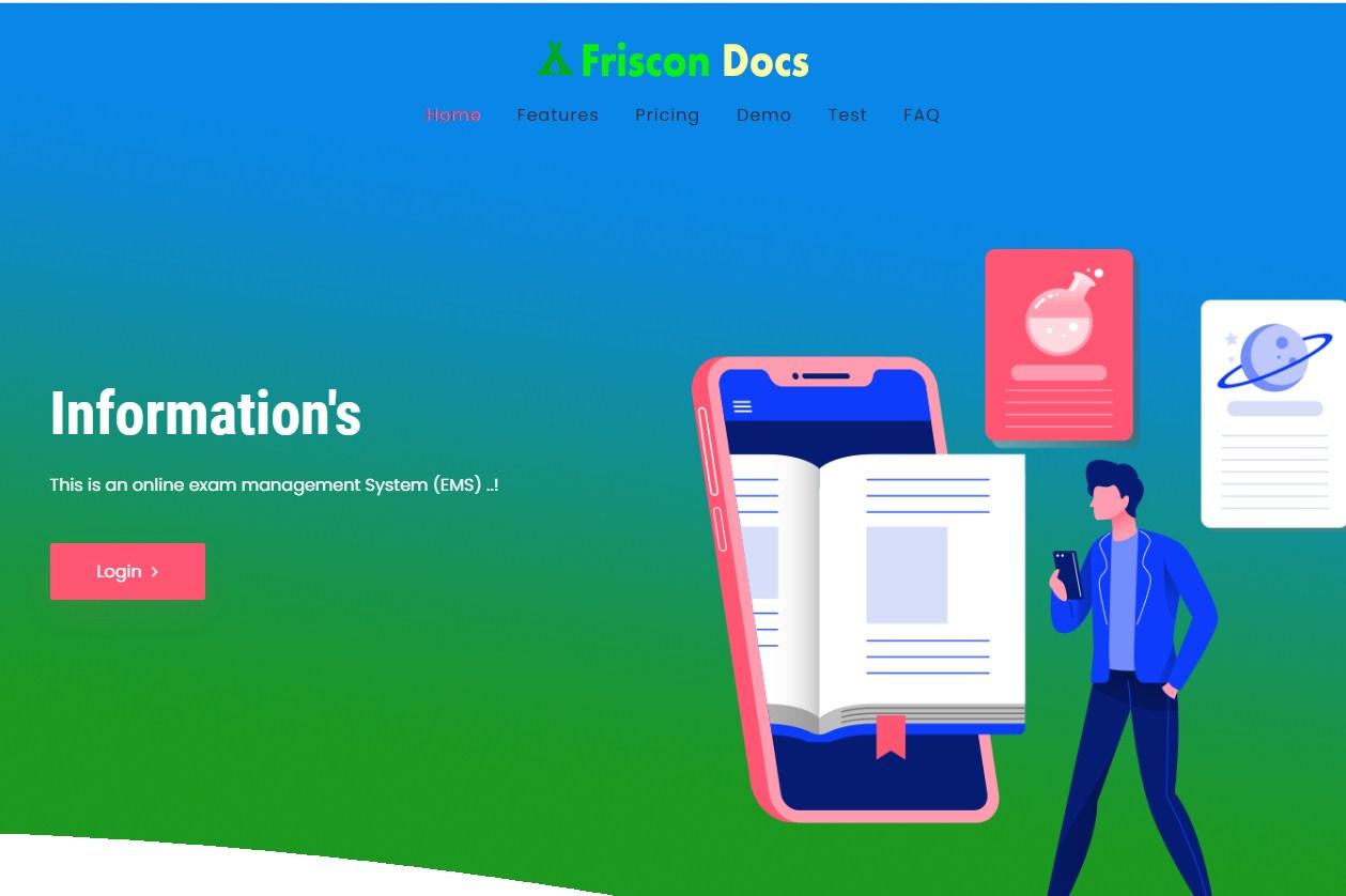Online exam management system PHP website with mobile app