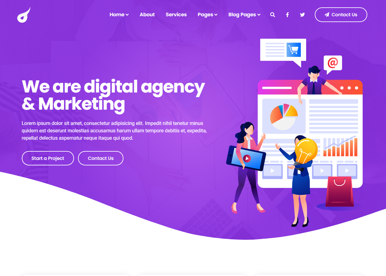 Full one page dynamic business website - advance contact page