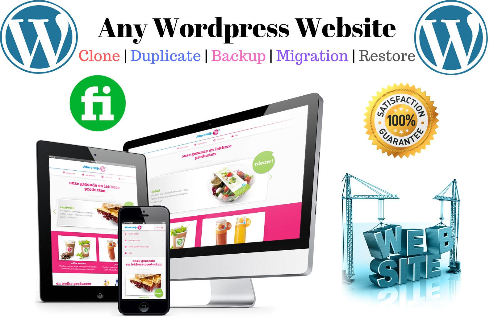 I will do any website clone migration backup