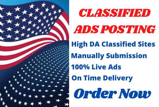 I Will Post Your Ads Manually on 50 Top Classified Ads Sites 