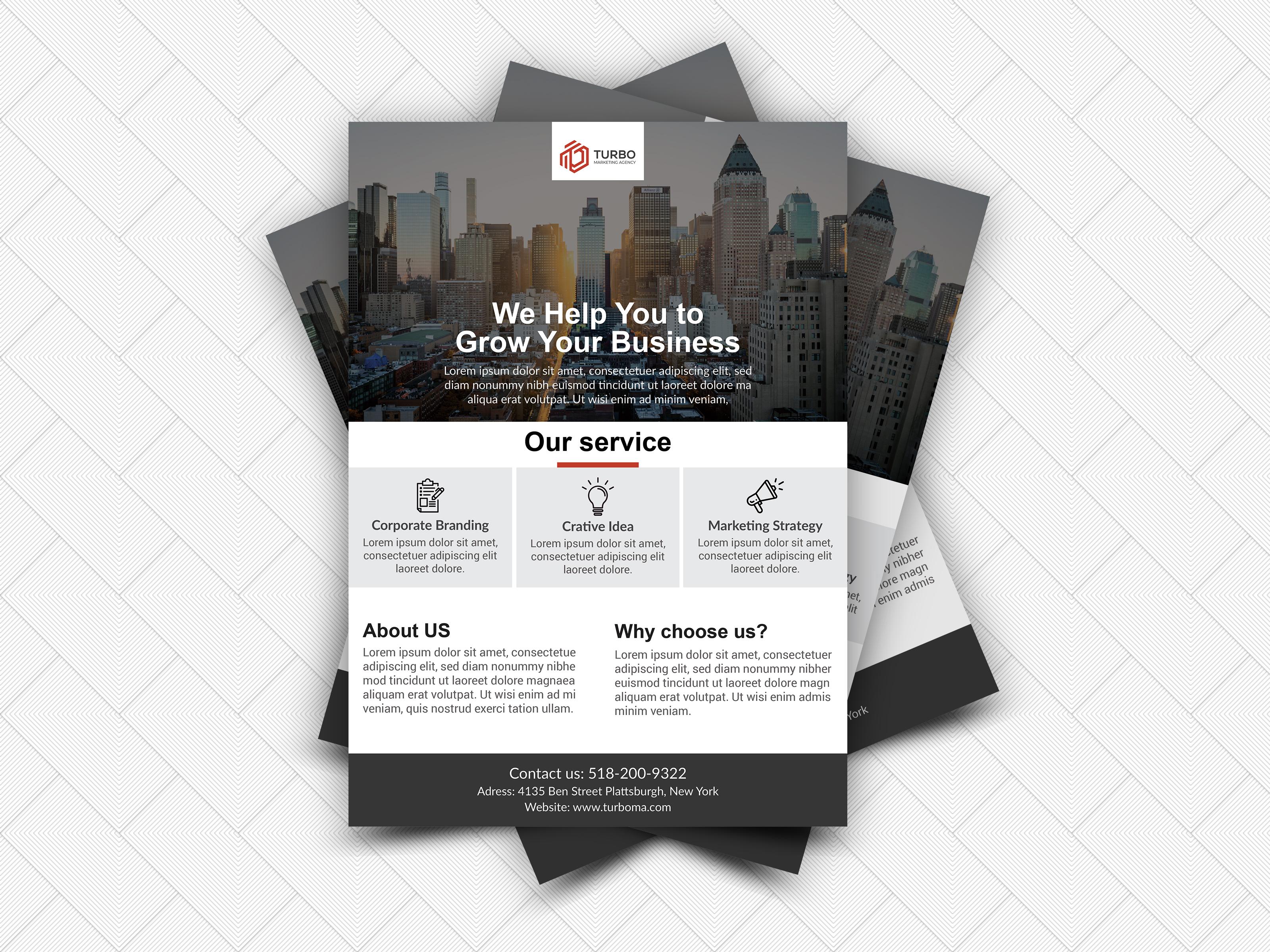 I will do a business flyer design for your company