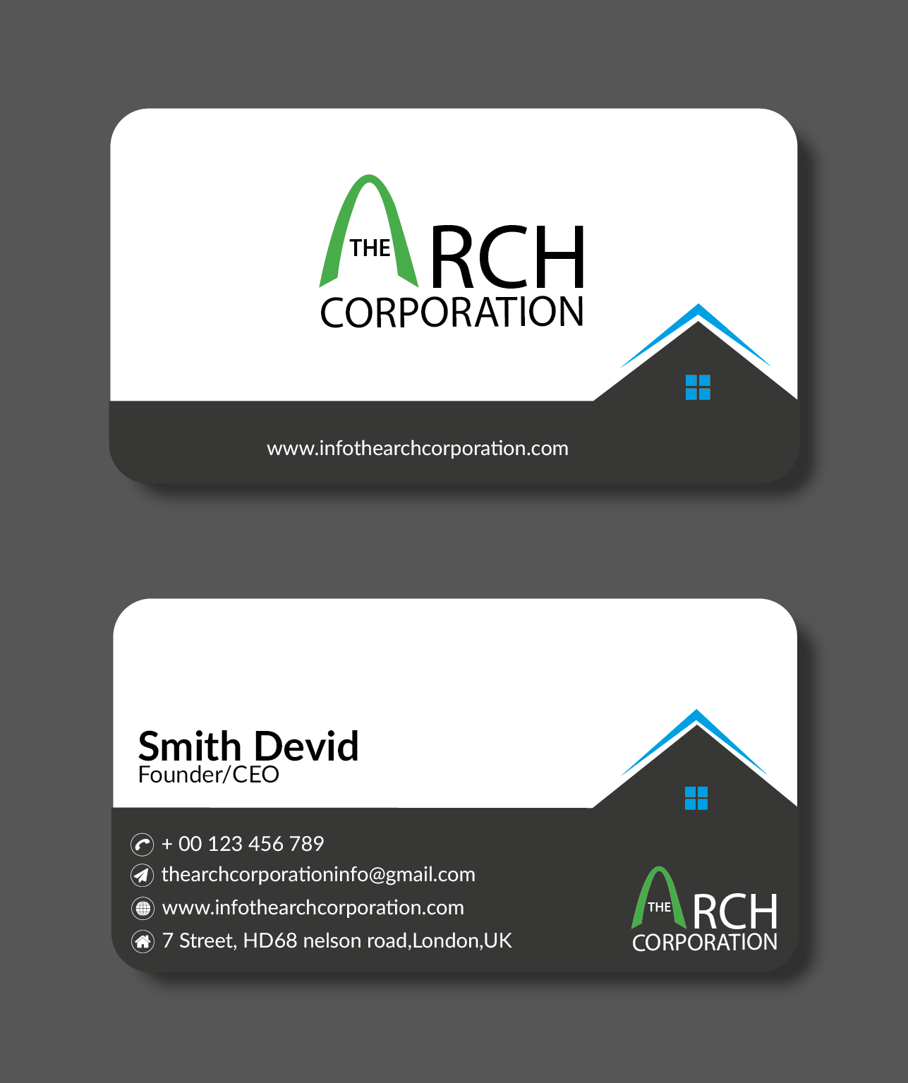 I will do minimal professional business card design