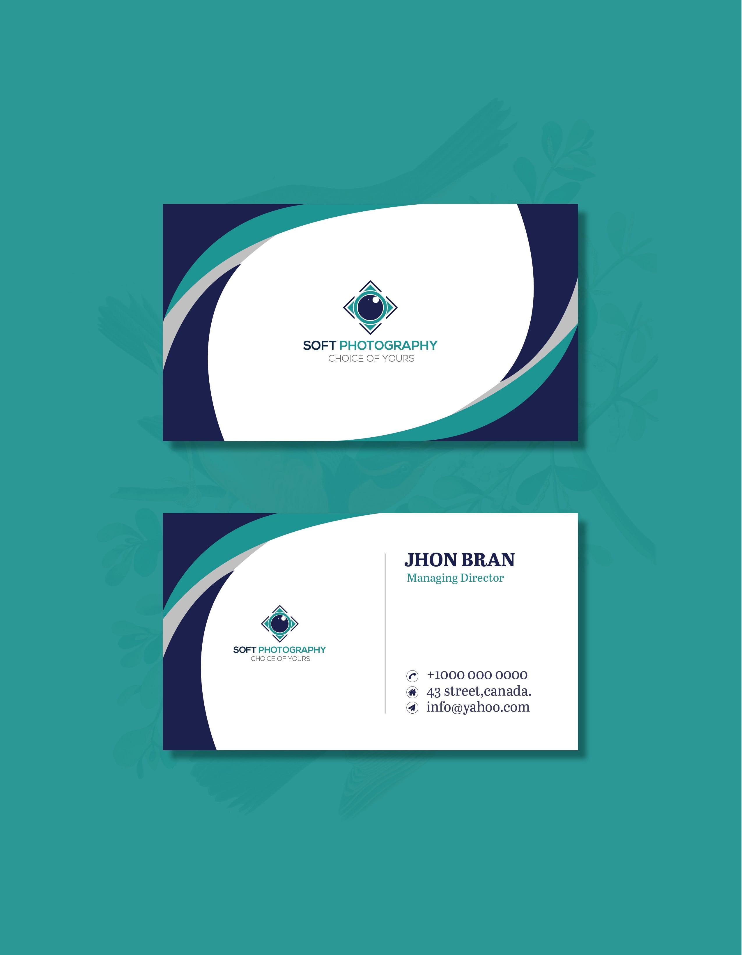 I will design a minimalist business card for you with two concept