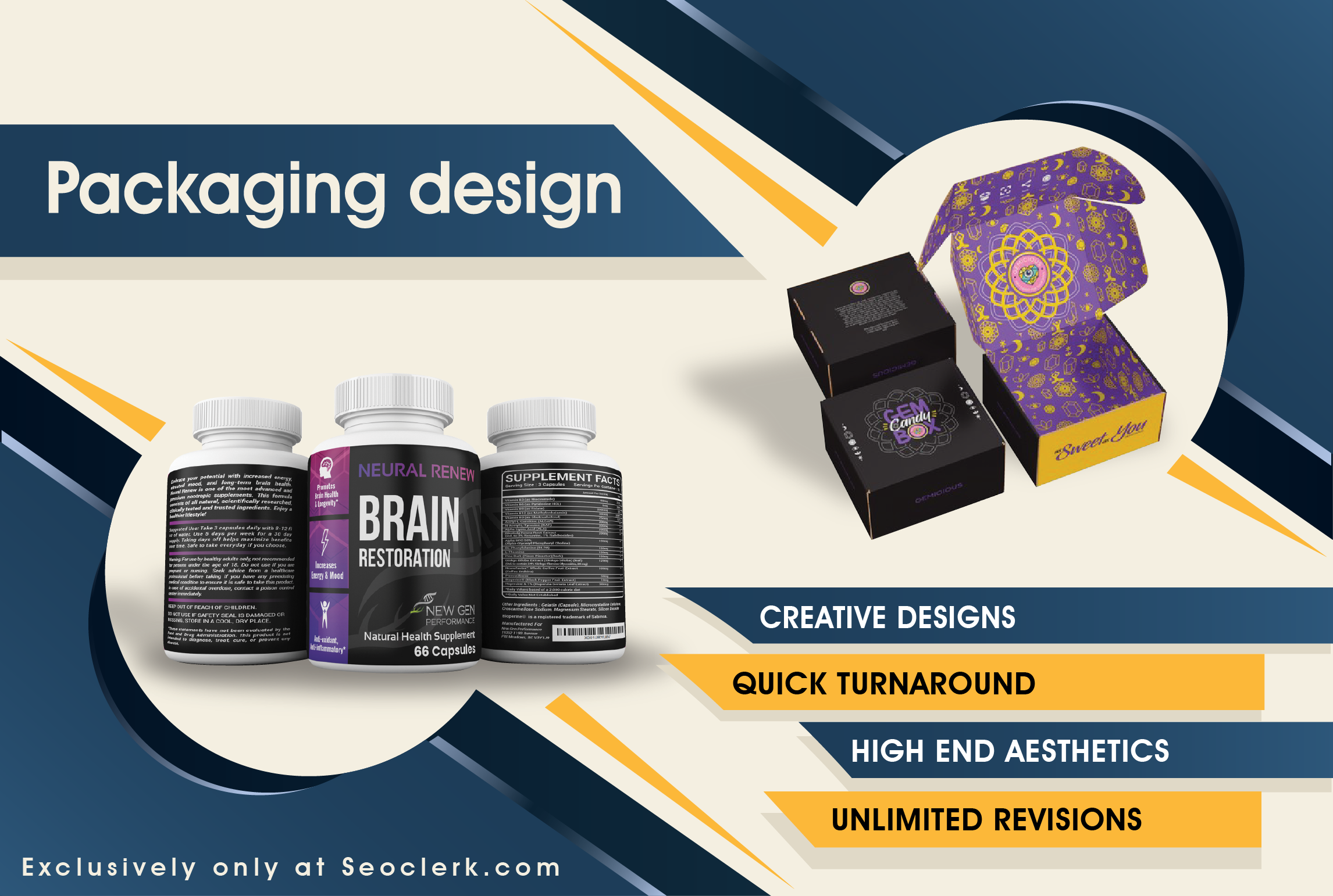 I will do Professional and Unique Packaging and Label Design