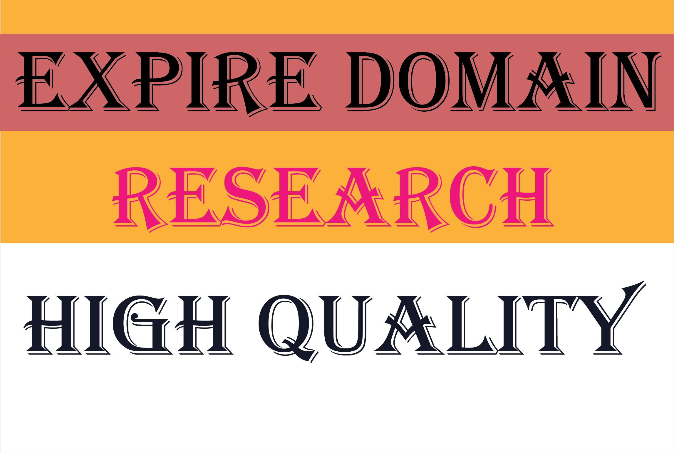 Offer Niche Relevent Expire Domain