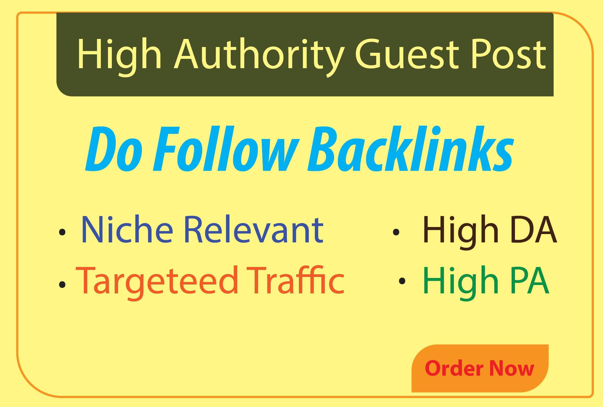 I will write and publish 1 niche guest post on high authority sites