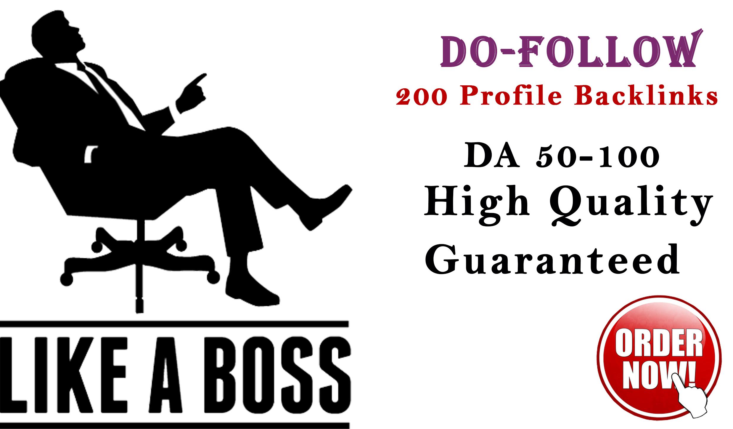 I will do 200 high domain authority profile backlinks