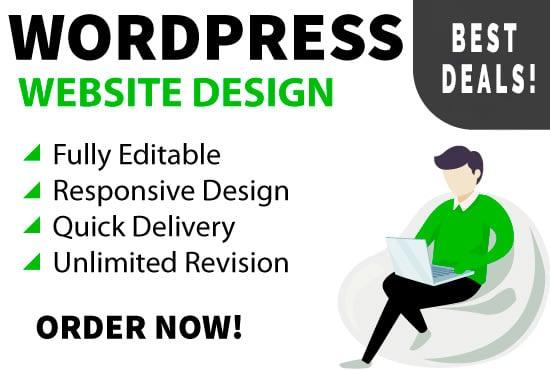 I will develop responsive wordpress website design
